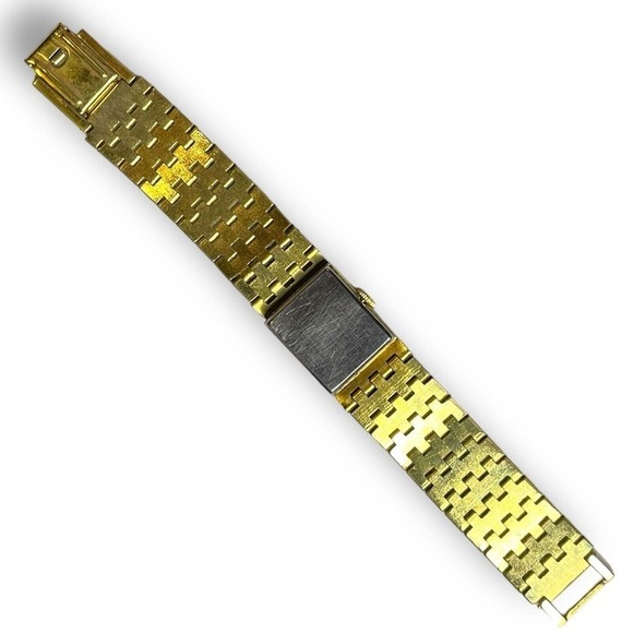 VTG Neiman Marcus Gold Tone Watch Womens Rectangle Wind Bracelet Germany Works main image 6